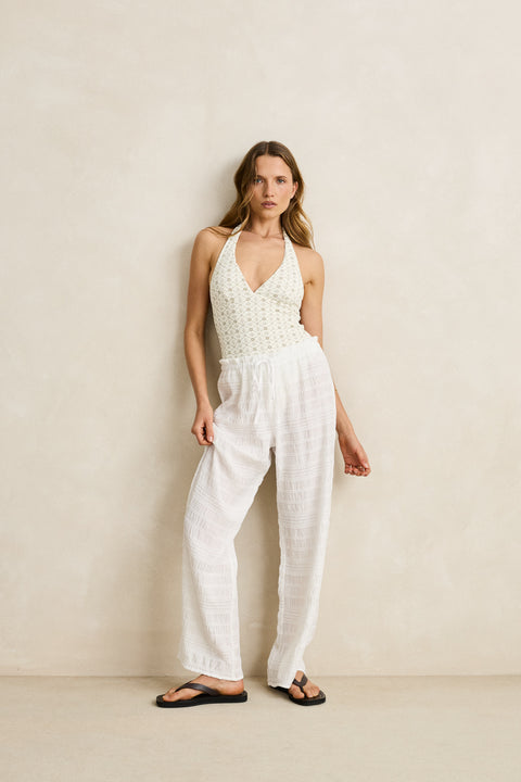 RHYTHM - Sandy Cove Beach Pant White