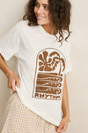 RHYTHM Palm And Sun Oversized T-Shirt Vintage White
