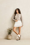 RHYTHM - Gigi Lace Mini Skirt White