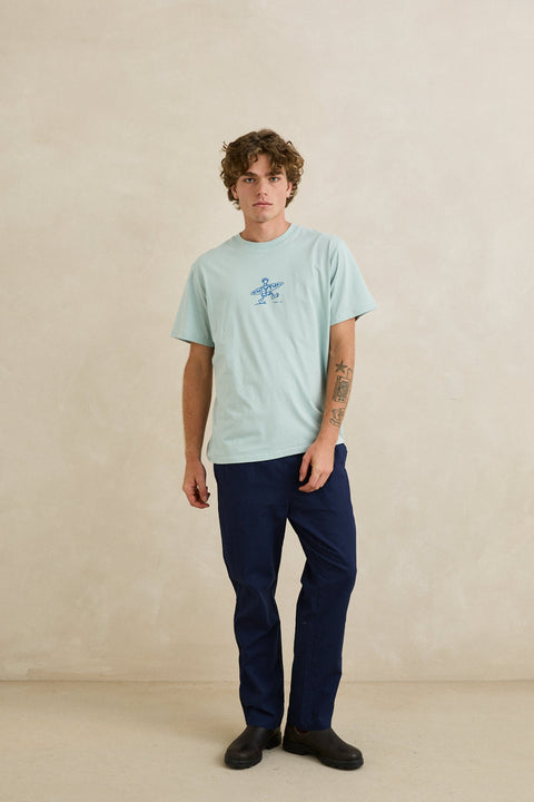 RHYTHM Drifter Ss T-Shirt Light Blue