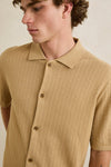 RHYTHM - Textured Knit Ss Shirt