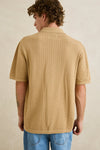 RHYTHM - Textured Knit Ss Shirt