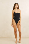 RHYTHM - Lily Rib Contrast One Shoulder One Piece