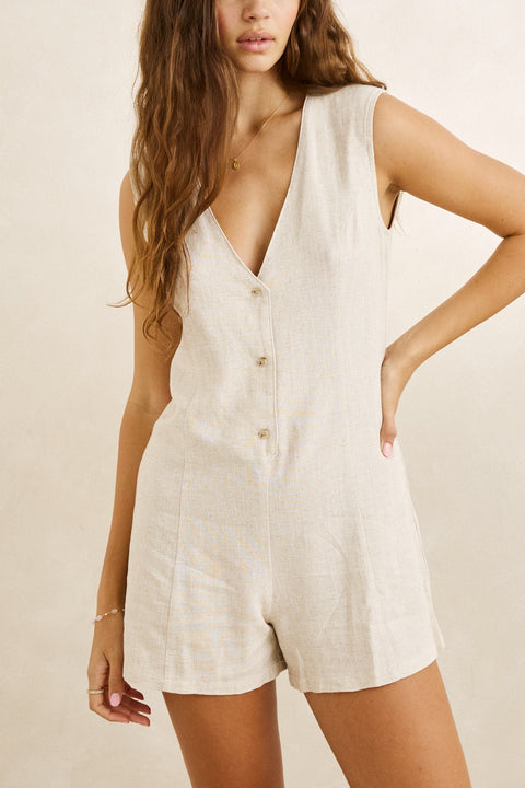 RHYTHM - Linen Romper