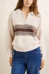 RHYTHM - Strata Knit Collared Jumper