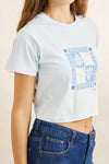 RHYTHM Bayside Crop Crew Tee