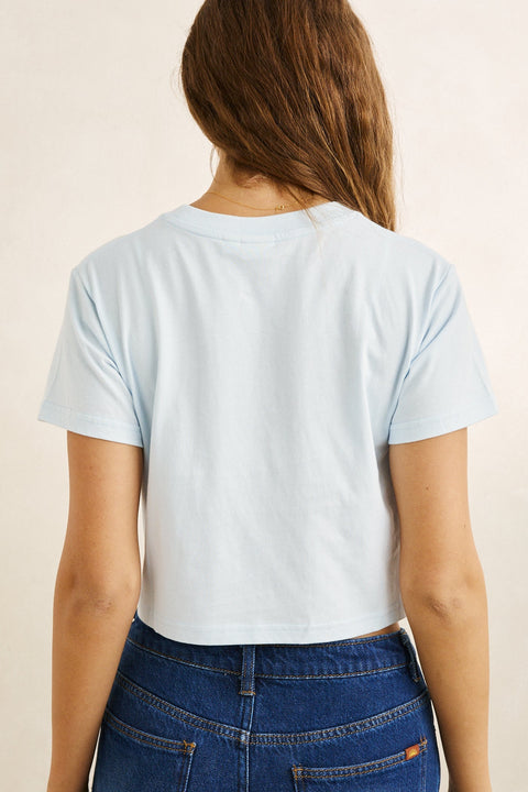 RHYTHM Bayside Crop Crew Tee