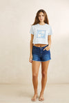 RHYTHM Bayside Crop Crew Tee