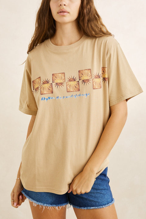 RHYTHM - Painted Sun Oversized T-Shirt