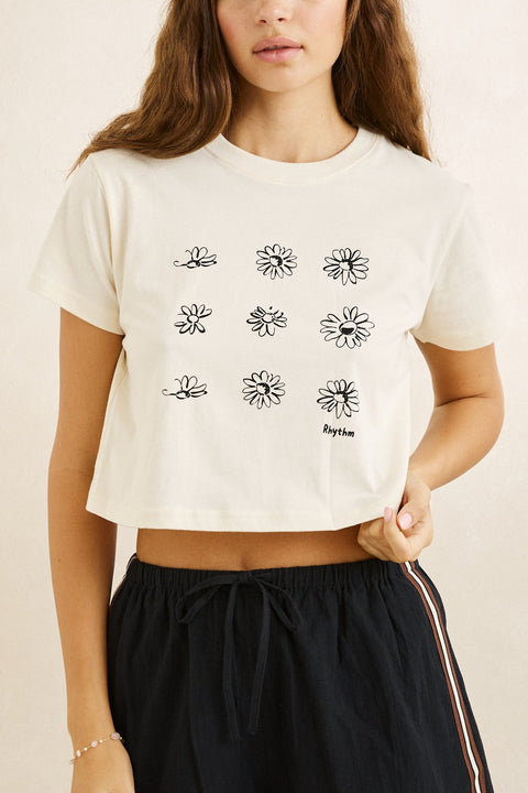 RHYTHM - Georgia Floral Crop Crew Tee