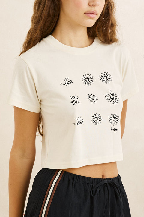 RHYTHM - Georgia Floral Crop Crew Tee