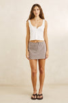 RHYTHM - London Check Bias Cut Mini Skirt