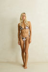 RHYTHM Koko Floral Slide Tri Top Chocolate