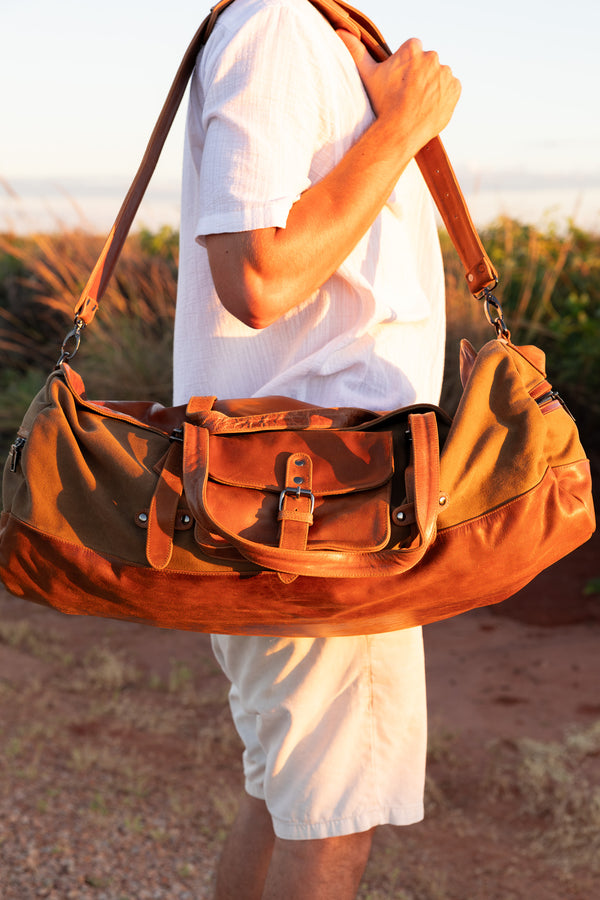 London Weekender Canvas Bag - Earth