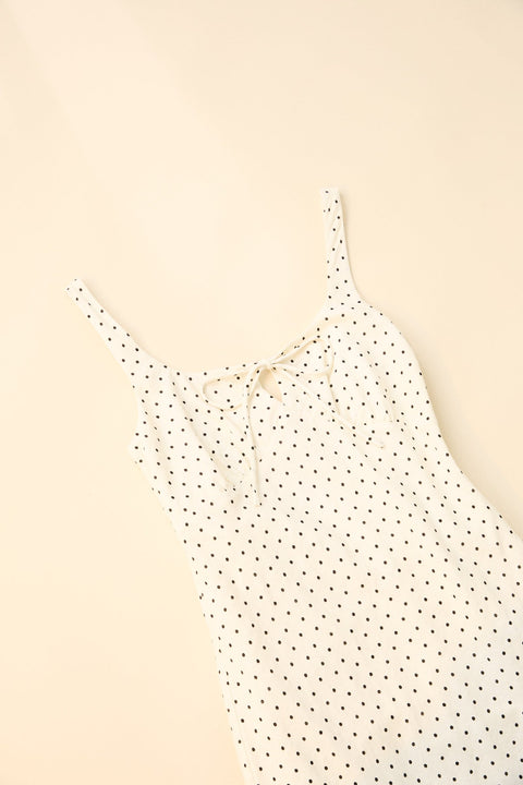 RHYTHM Polka Midi Dress Cream