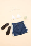 RHYTHM Contrast Denim Skirt