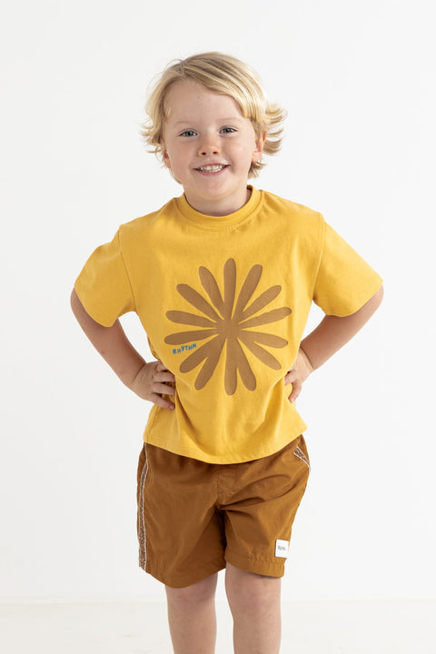 RHYTHM - Kids Sun Ra SS T-Shirt Sun Yellow
