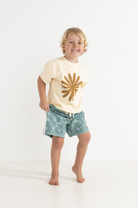 RHYTHM - Kids Sun Ra SS T-Shirt Sun Yellow