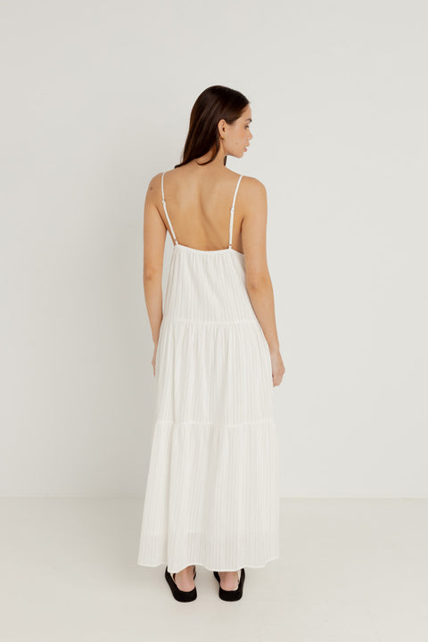 RHYTHM Jaci Maxi Dress White