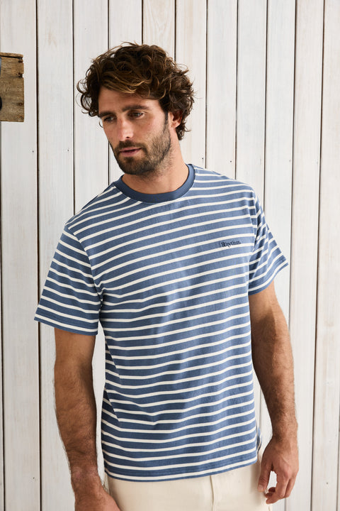 RHYTHM - Chasm Ss T-Shirt Multi Blue
