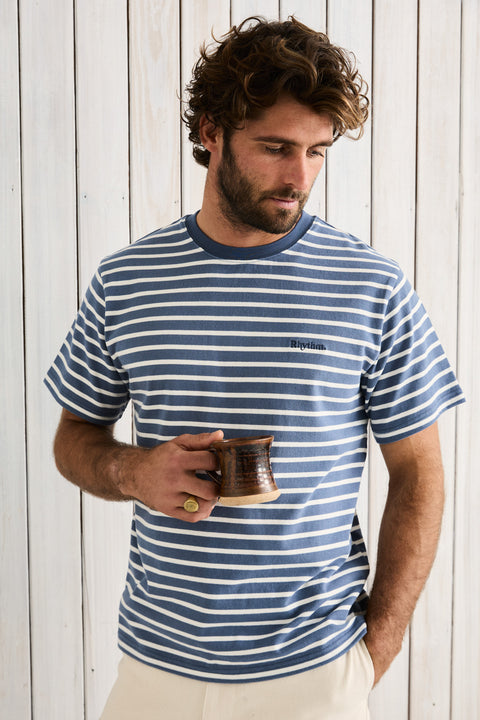 RHYTHM - Chasm Ss T-Shirt Multi Blue
