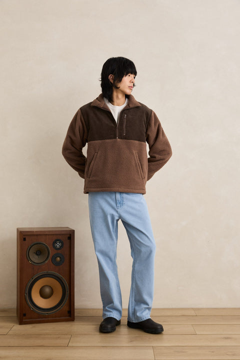 RHYTHM - Stables Half Zip Taupe