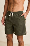 RHYTHM Woven Tape Beach Short Olive