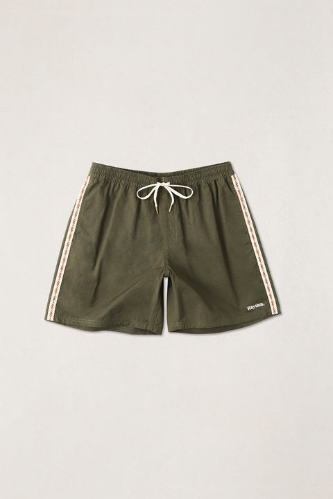 RHYTHM Woven Tape Beach Short Olive