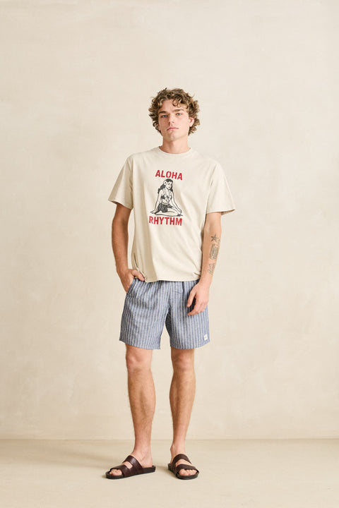 RHYTHM - Linen Pin Stripe Jam Indigo