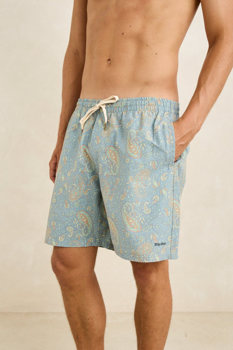 RHYTHM - Tally Paisley Beach Short Pacific