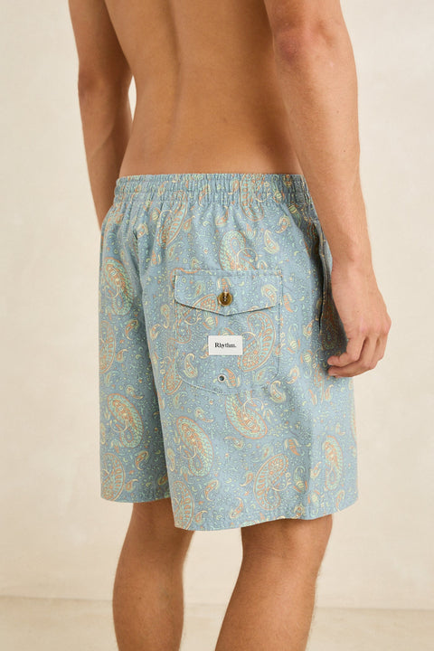 RHYTHM - Tally Paisley Beach Short Pacific