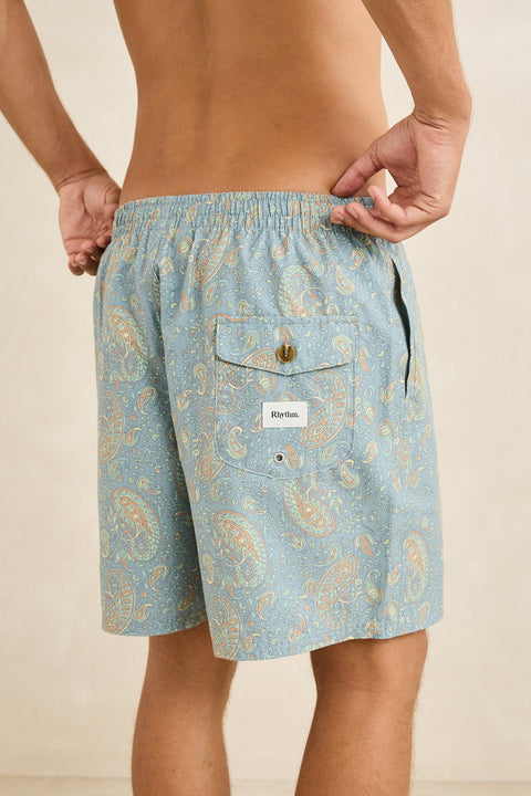 RHYTHM - Tally Paisley Beach Short Pacific