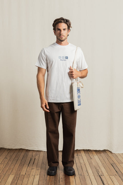 RHYTHM - High Beaming Vintage Ss T-Shirt Off White