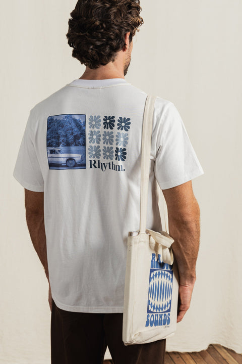RHYTHM - High Beaming Vintage Ss T-Shirt Off White