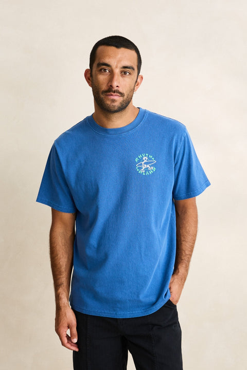 RHYTHM - Jaunt Vintage Ss T-Shirt Cobalt