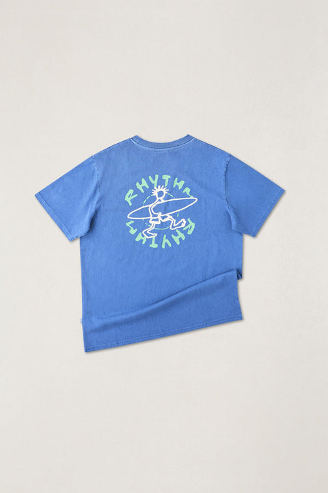 RHYTHM - Jaunt Vintage Ss T-Shirt Cobalt