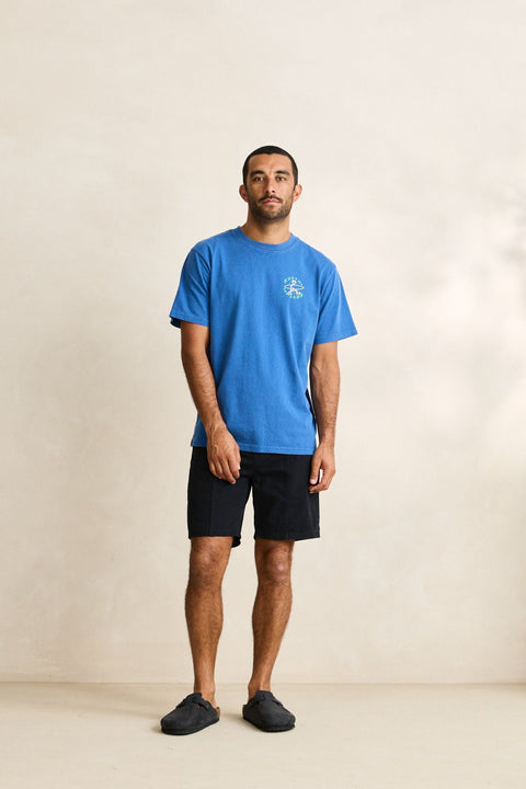 RHYTHM - Jaunt Vintage Ss T-Shirt Cobalt