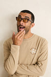 RHYTHM - Jaunt Vintage Ls T-Shirt Macadamia