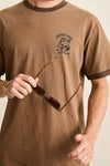 RHYTHM Peace Sun Ringer Vintage Ss T-Shirt Oak