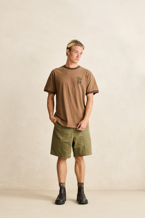 RHYTHM Peace Sun Ringer Vintage Ss T-Shirt Oak