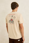 RHYTHM - Bike Wanderer Ss T-Shirt Sand