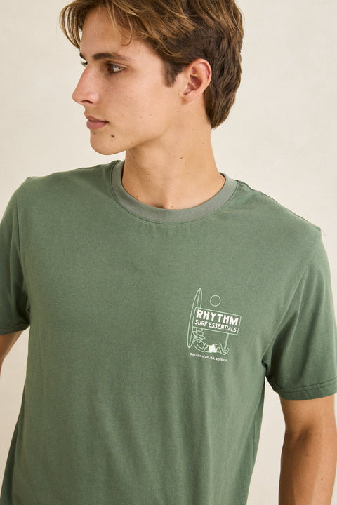 RHYTHM Bike Wanderer Ss T-Shirt Seaweed