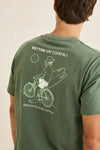 RHYTHM Bike Wanderer Ss T-Shirt Seaweed