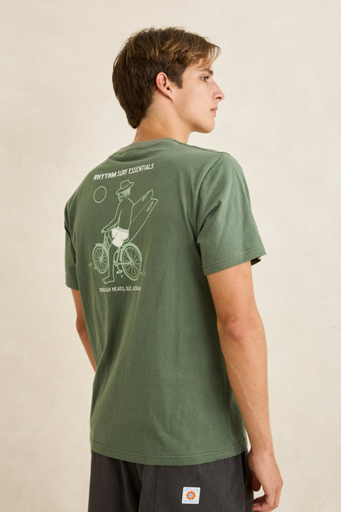 RHYTHM Bike Wanderer Ss T-Shirt Seaweed