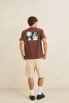 RHYTHM - Tune In Vintage Ss T-Shirt Chocolate