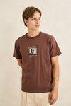 RHYTHM - Tune In Vintage Ss T-Shirt Chocolate