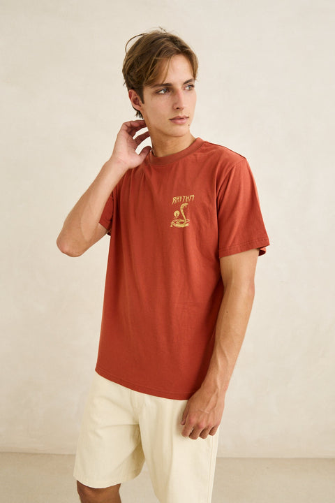 RHYTHM Desert Daze Ss T-Shirt Rust