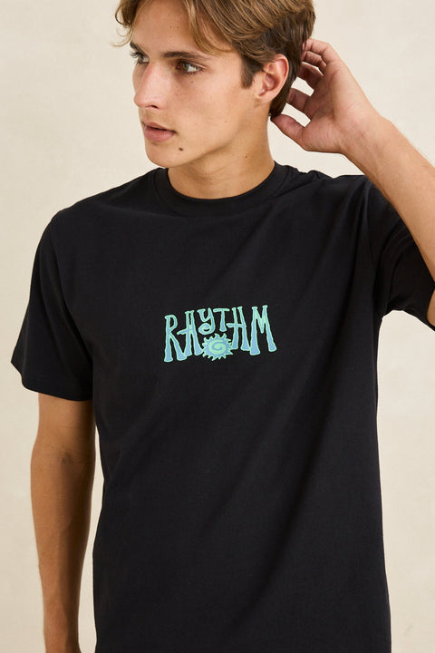 RHYTHM - Fresh Stamp Vintage Ss T-Shirt Vintage Black