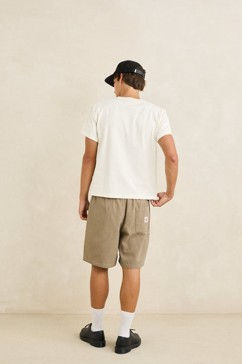 RHYTHM - Fresh Stamp Band Ss T-Shirt Vintage White