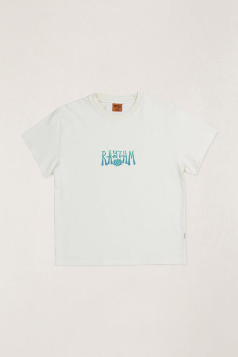 RHYTHM - Fresh Stamp Band Ss T-Shirt Vintage White